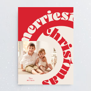 Fette moderne rote Typografie Weihnachten Ein Foto