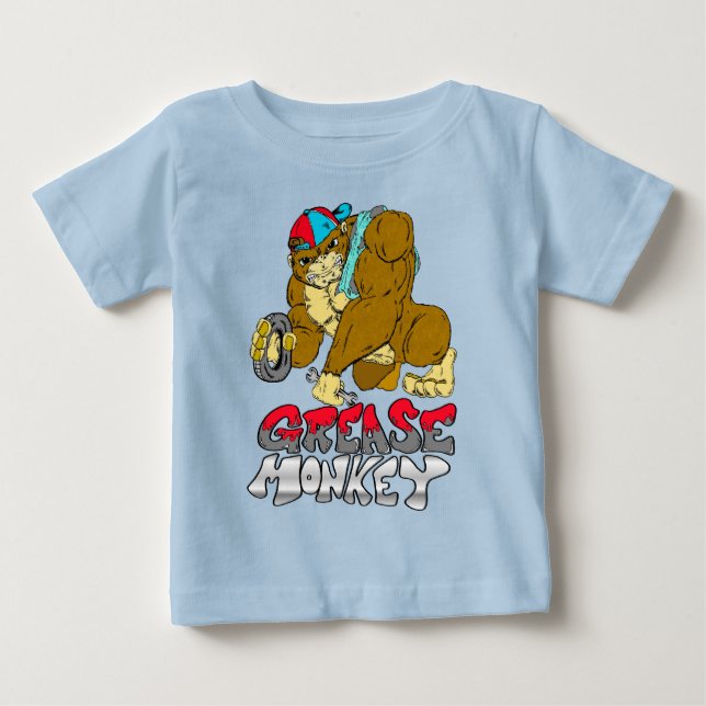 Fette Monkey Baby T-shirt (Vorderseite)
