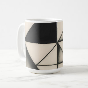 Fette monochrome geometrische Formen Kaffeetasse