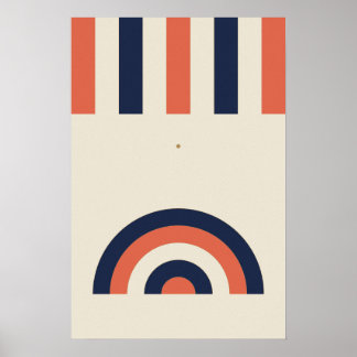 Fette Neo-Deco-Bogen-Streifen-Wandkunst Poster