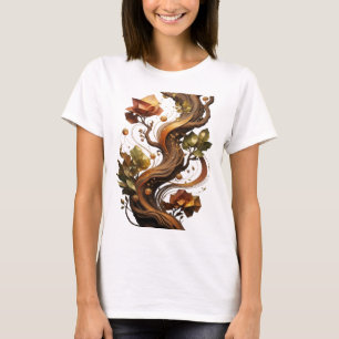 Fette Orange ABSTRACT ART Statement Design T-Shirt