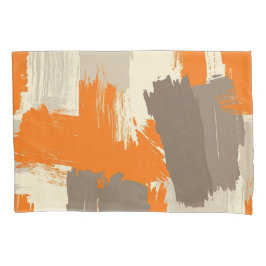Fette orange Kunsthandstrich-Abstraktion  Kissenbezug
