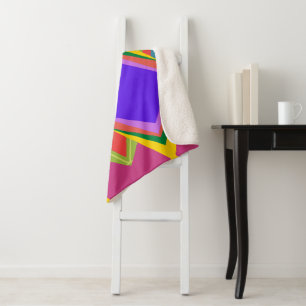 Fette Orchidee und goldene abstrakte retrogeometri Sherpadecke