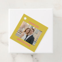Fette Pink Gelbe Foto Hochzeit Modern Benutzerdefi