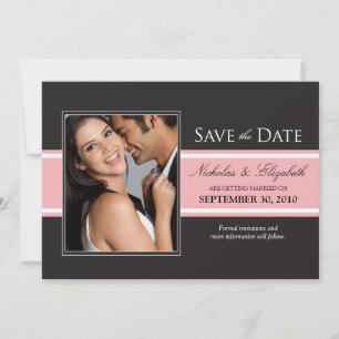 Fette Pinke Streifen Save the Date Ankündigung