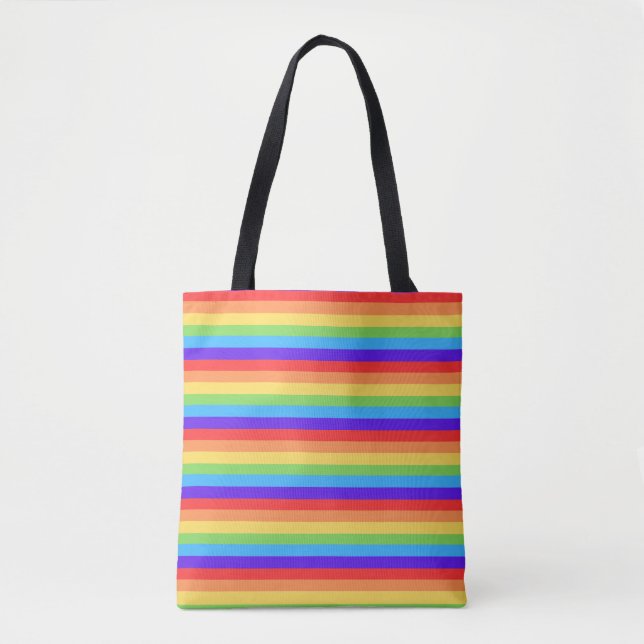 Fette Regenbogenstreifen Tasche (Vorderseite)