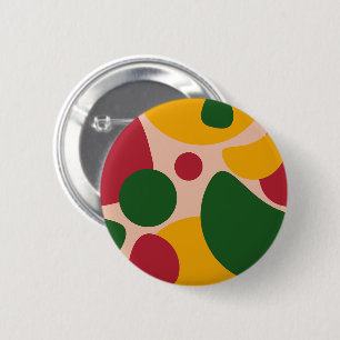 Fette Retro-Abstrakt-Formen-Muster Button
