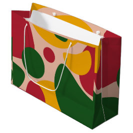 Fette Retro-Abstrakt-Formen-Muster Große Geschenktüte