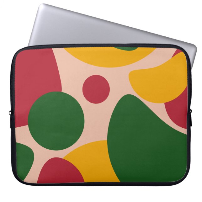 Fette Retro-Abstrakt-Formen-Muster  Laptopschutzhülle (Vorderseite)