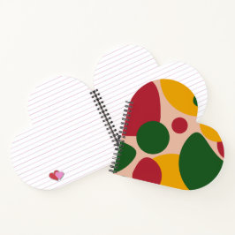 Fette Retro-Abstrakte-Formen-Muster Notizbuch