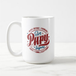 Fette Retro-Papy-Kreis-Typografie Kaffeetasse