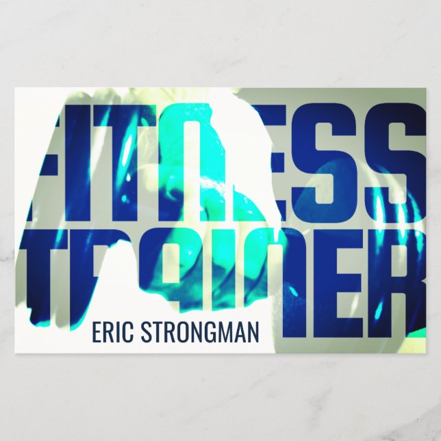 Fette Riesenmischung Fitness Trainer blau Flyer (Vorne)