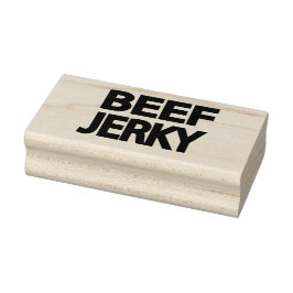 Fette Rindfleisch-Trockenfleisch-Typografie Gummistempel