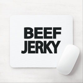 Fette Rindfleisch-Trockenfleisch-Typografie Mousepad