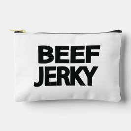 Fette Rindfleisch-Trockenfleisch-Typografie Zubehörtasche