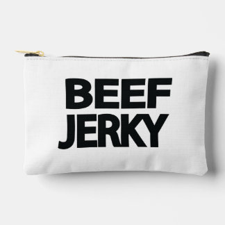 Fette Rindfleisch-Trockenfleisch-Typografie Zubehörtasche