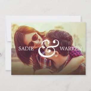 Fette Save-the-Date-Karte mit Und-Zeichen Save The Date