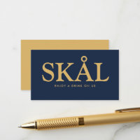 Fette Schrift "Skål" Nordic Freigetränkegutschein