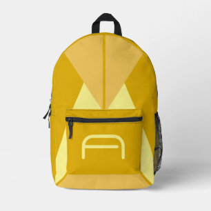 Fette Senf und geometrisches Kohlemonogramm Bedruckter Rucksack