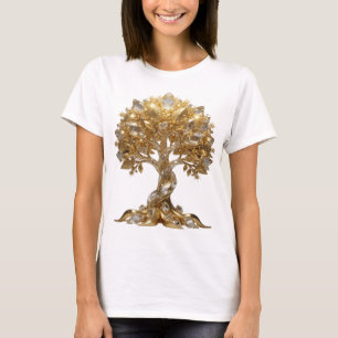 Fette Silberne GOLDENER LEBENSBAUM Shirt Design
