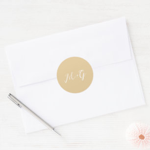 Fette Skript-Erde Neutrale Elegante Hochzeit Runder Aufkleber