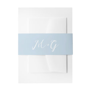Fette Skript-Powder-Blau-Elegante Hochzeit Einladungsbanderole
