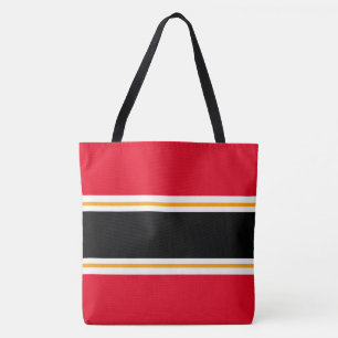 Fette sportliche rote schwarze weiße orange Rennst Tasche