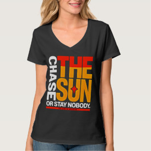 Fette Streetwear-Mode Jagd dem Sonnenuntergang für T-Shirt