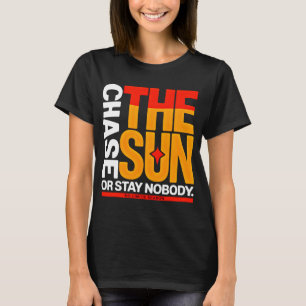 Fette Streetwear-Mode Jagd dem Sonnenuntergang für T-Shirt
