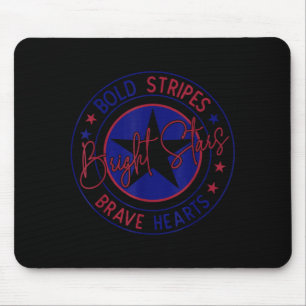Fette Streifen helle Sterne Gott segne Unabhängigk Mousepad