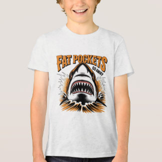 Fette Taschen verschwinden Aggressive Hai-Illustra Tri-Blend Shirt