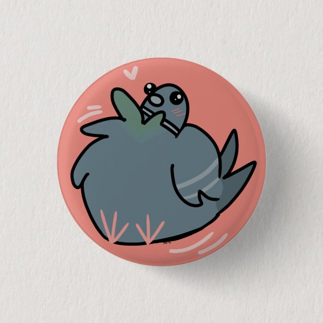 Fette Taube Button (Vorderseite)