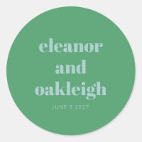 Fette Typografie Bright Green Blue Modern Wedding
