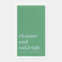 Fette Typografie Bright Green Blue Modern Wedding