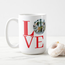 Fette Typografie mit anpassbarem Bilderrahmen LOVE Kaffeetasse