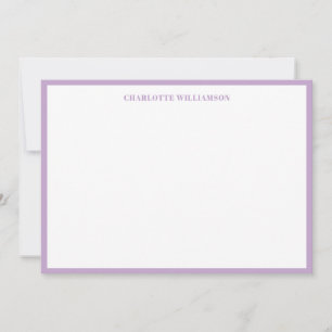 Fette Typografie Personalisierter Name Lila Rand Dankeskarte