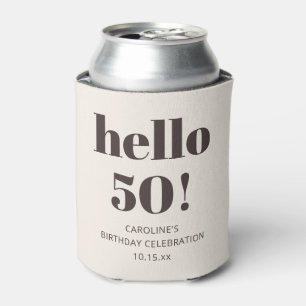 Fette Typografie Warmbraun Moderne 50. Geburtstags Dosenkühler