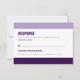 Fette und farbige RSVP-Karte RSVP Karte
