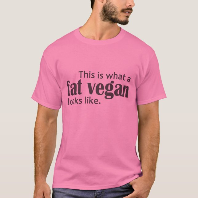 Fette Vegans (grau) T-Shirt (Vorderseite)