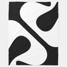 Fette verdrehte Blasen Modern Schwarz und Weiß Fleecedecke