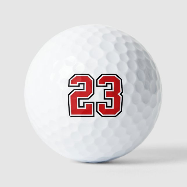Fette Zahl 23  Golfball (Vorderseite)