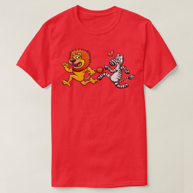 Fette Zebra in der Liebe, die nach einem fürchterl T-Shirt (Design vorne)