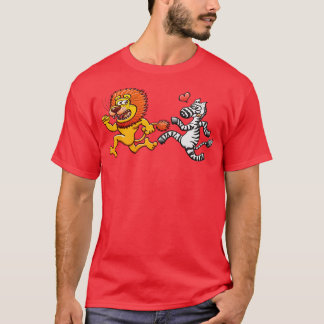 Fette Zebra in der Liebe, die nach einem fürchterl T-Shirt