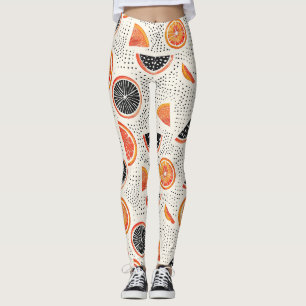 Fette Zitronenscheibenstreifen (1) Leggings