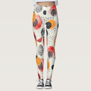 Fette Zitronenscheibenstreifen (3) Leggings
