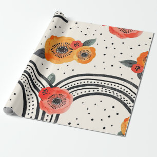 Fette Zitronenscheibenstreifen (9) Geschenkpapier