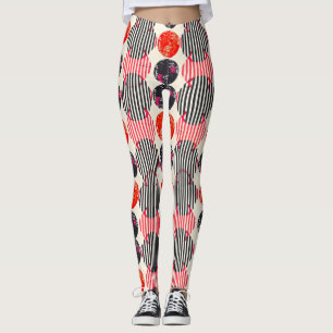 Fette Zitronenscheibenstreifen (9) Leggings