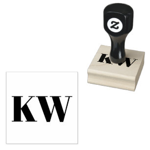 Fette zwei anfängliche Monogramm-Serif-Buchstaben Gummistempel