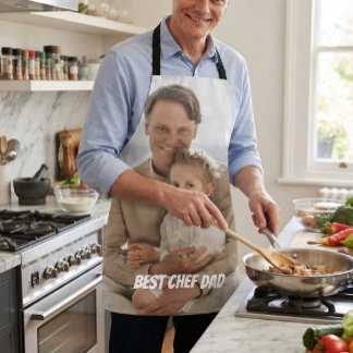 Fetter bester Koch-Vater individuelles Foto Schürze