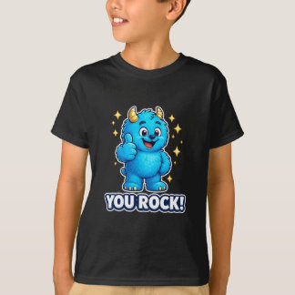 Fetter Blauer Monster Du Rockst Daumen Hoch Supers T-Shirt